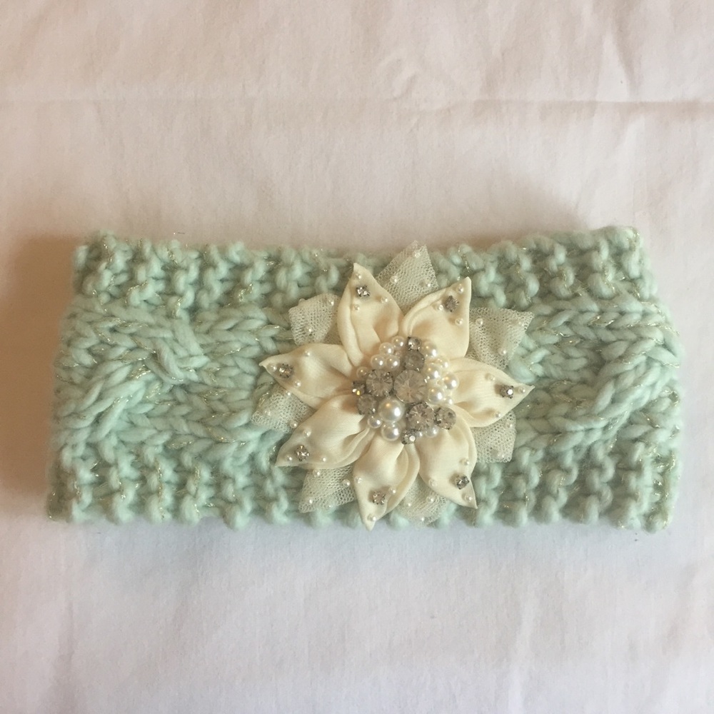 Winter teal headband